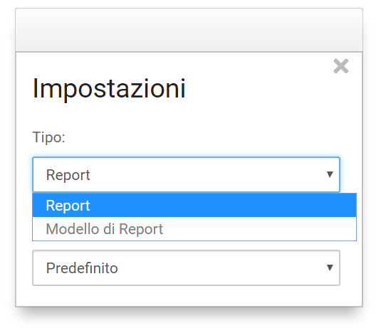 Selezionare un report o un modello di report nel Toolbox SISTRIX