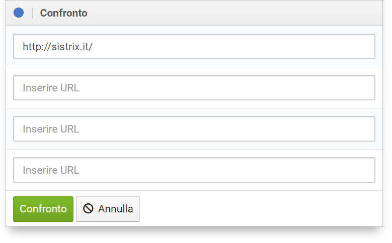 Confronto con i concorrenti nel Toolbox SISTRIX