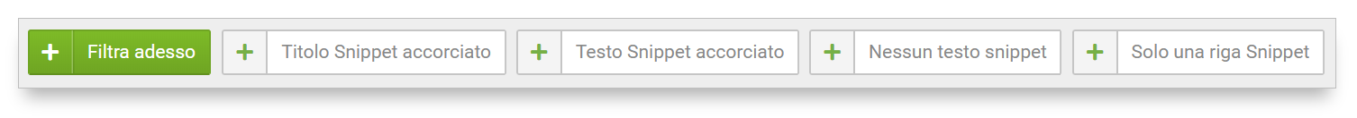 Filtri per Snippet nel Toolbox SISTRIX