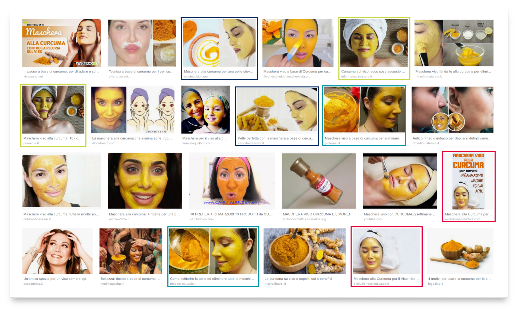 Ricerca Google Immagini per "kurkuma viso".