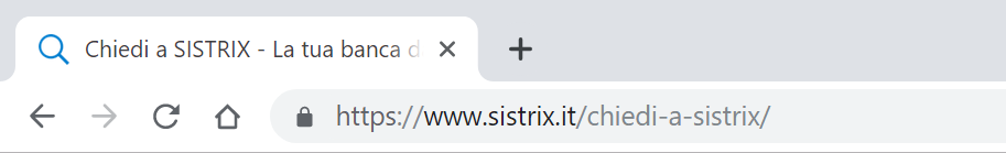 Elemento title visto nella tab del browser