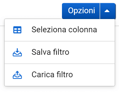 Opzioni per tabella nella sezione URL nel Toolbox SISTRIX