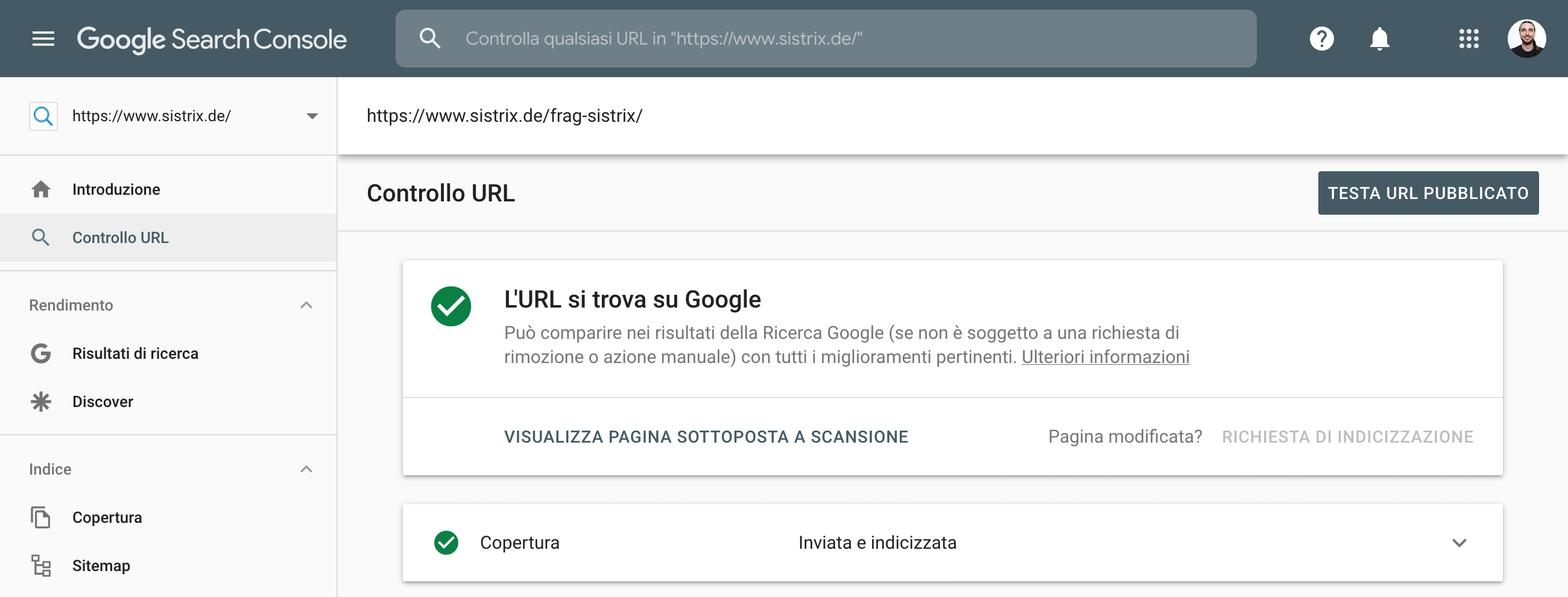 Come inviare una richiesta d'indicizzazione usando Google Search Console