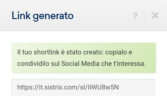 Link di uno shortlink