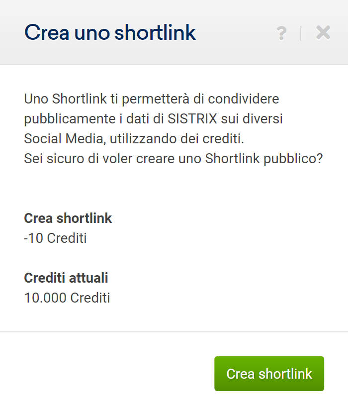 Creazione di uno Shortlink