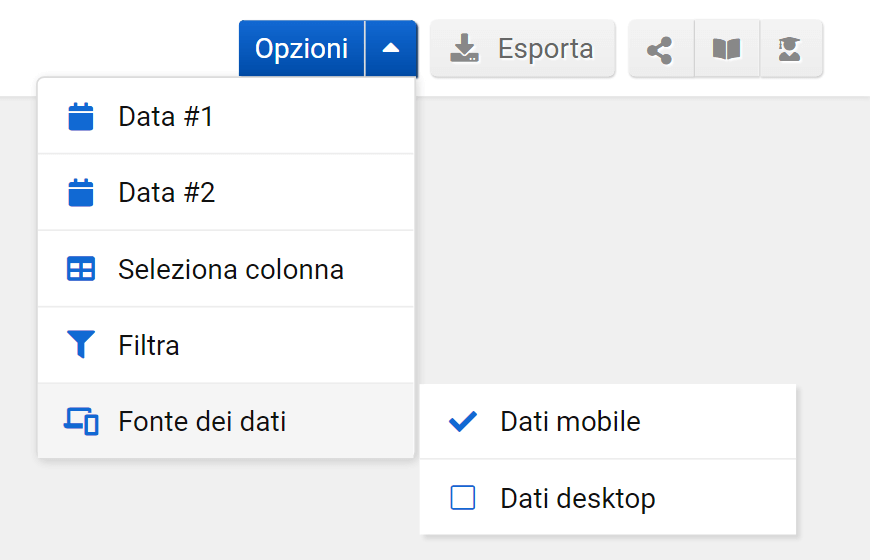 Toolbox SISTRIX: opzioni della sezione "Cambiamenti di URL"