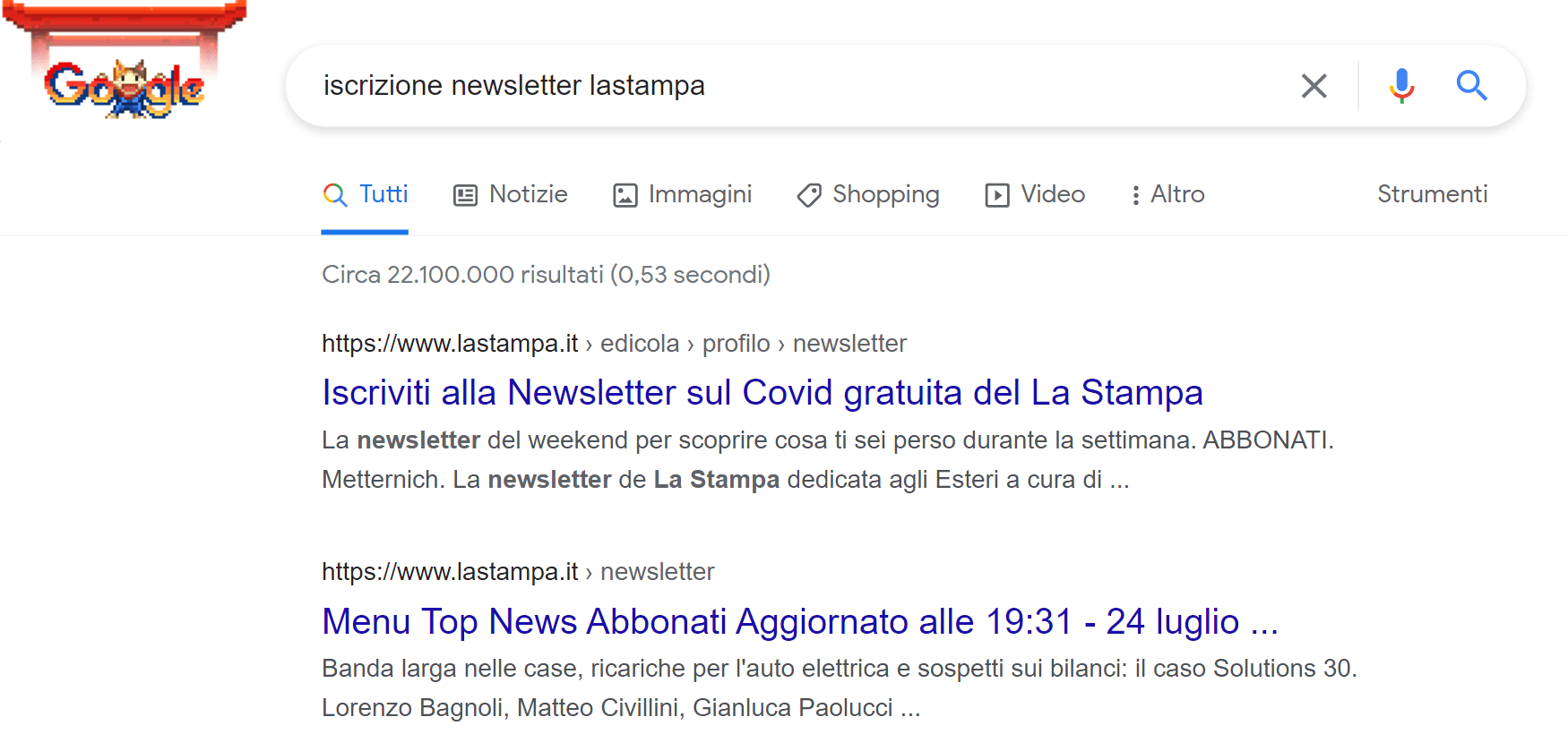 Esempio di query transazionale