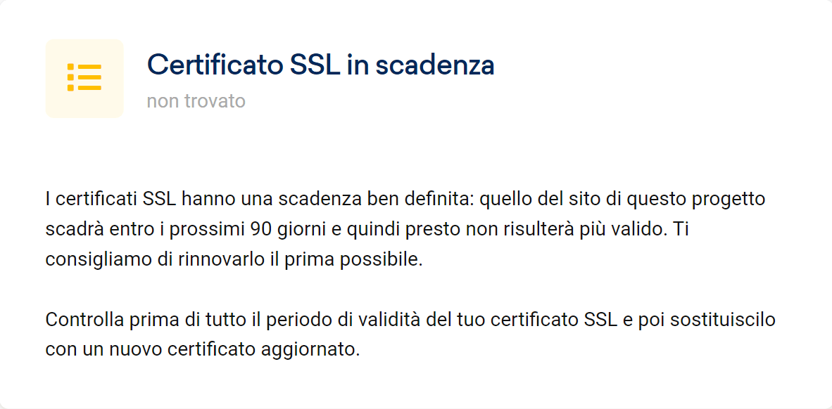 Esempio di problematica