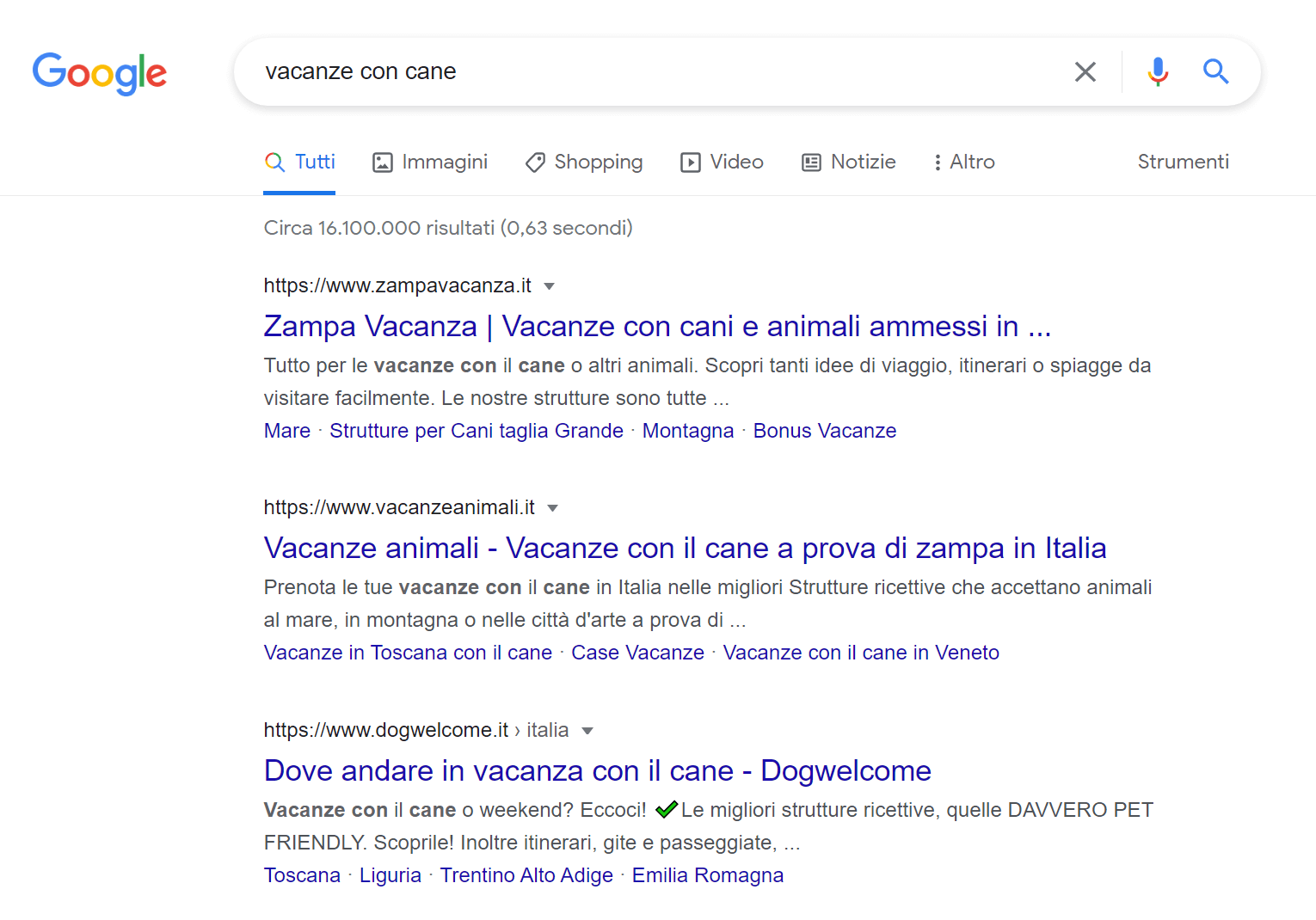 Primi tre risultati per la keyword "vacanze con cane"