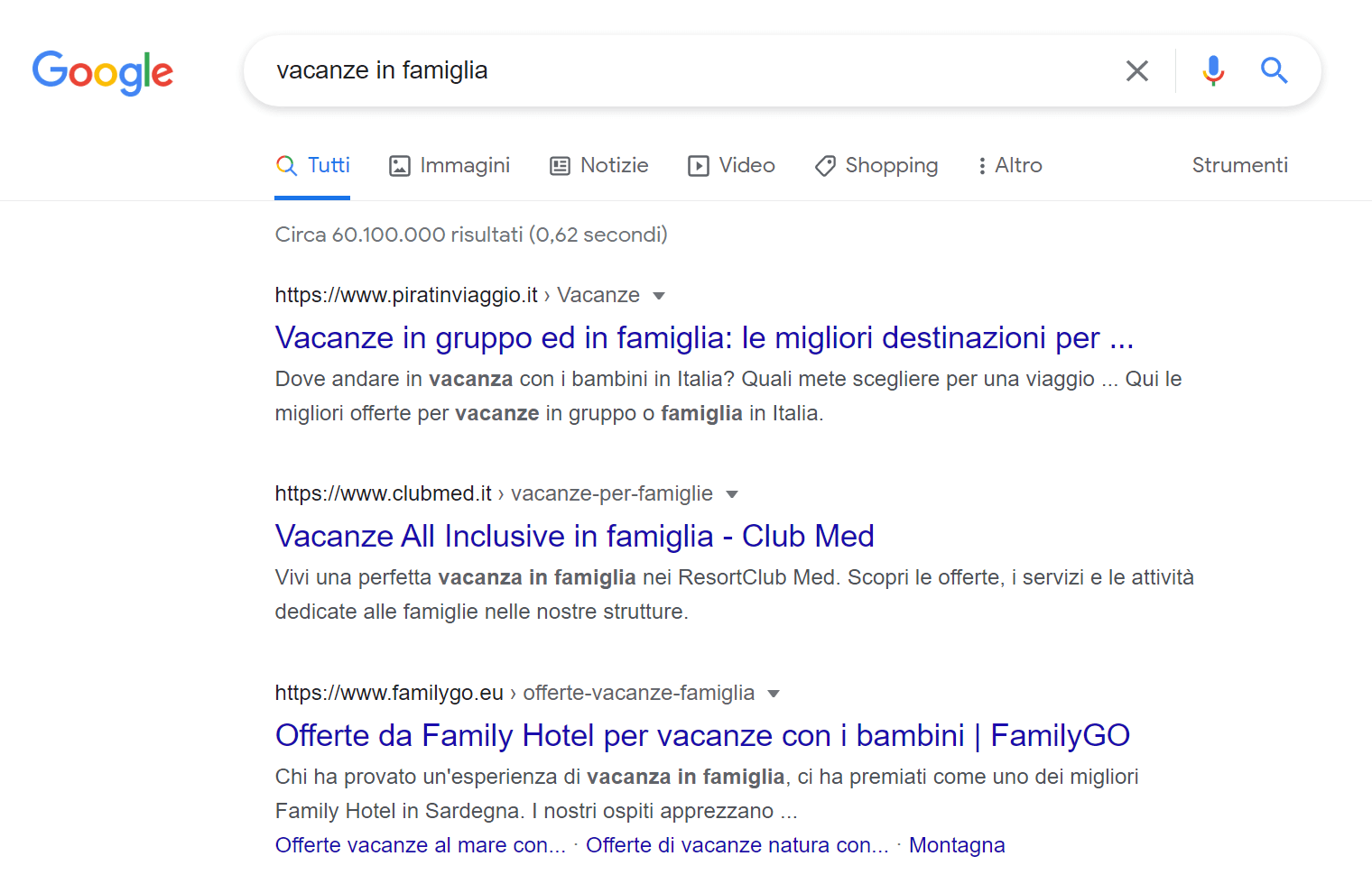 Primi tre risultati per la keyword "vacanze in famiglia"