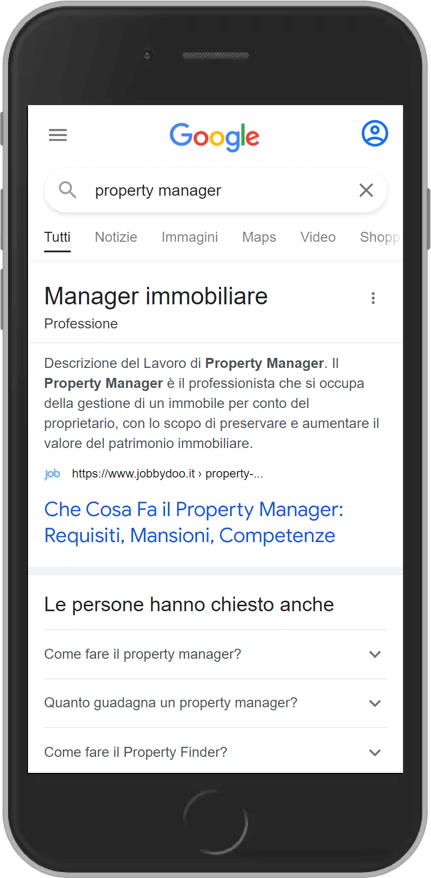 Il sito di provenienza viene riportato nelle SERP