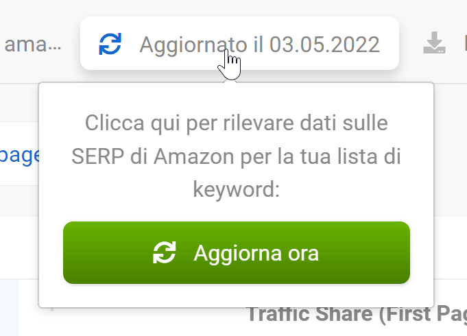 Clicca sul riquadro per aggiornare la lista