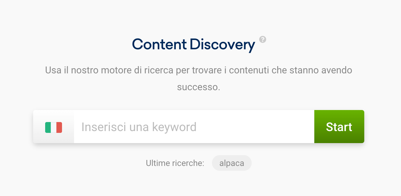 Funzione content discovery nel Toolbox SISTRIX