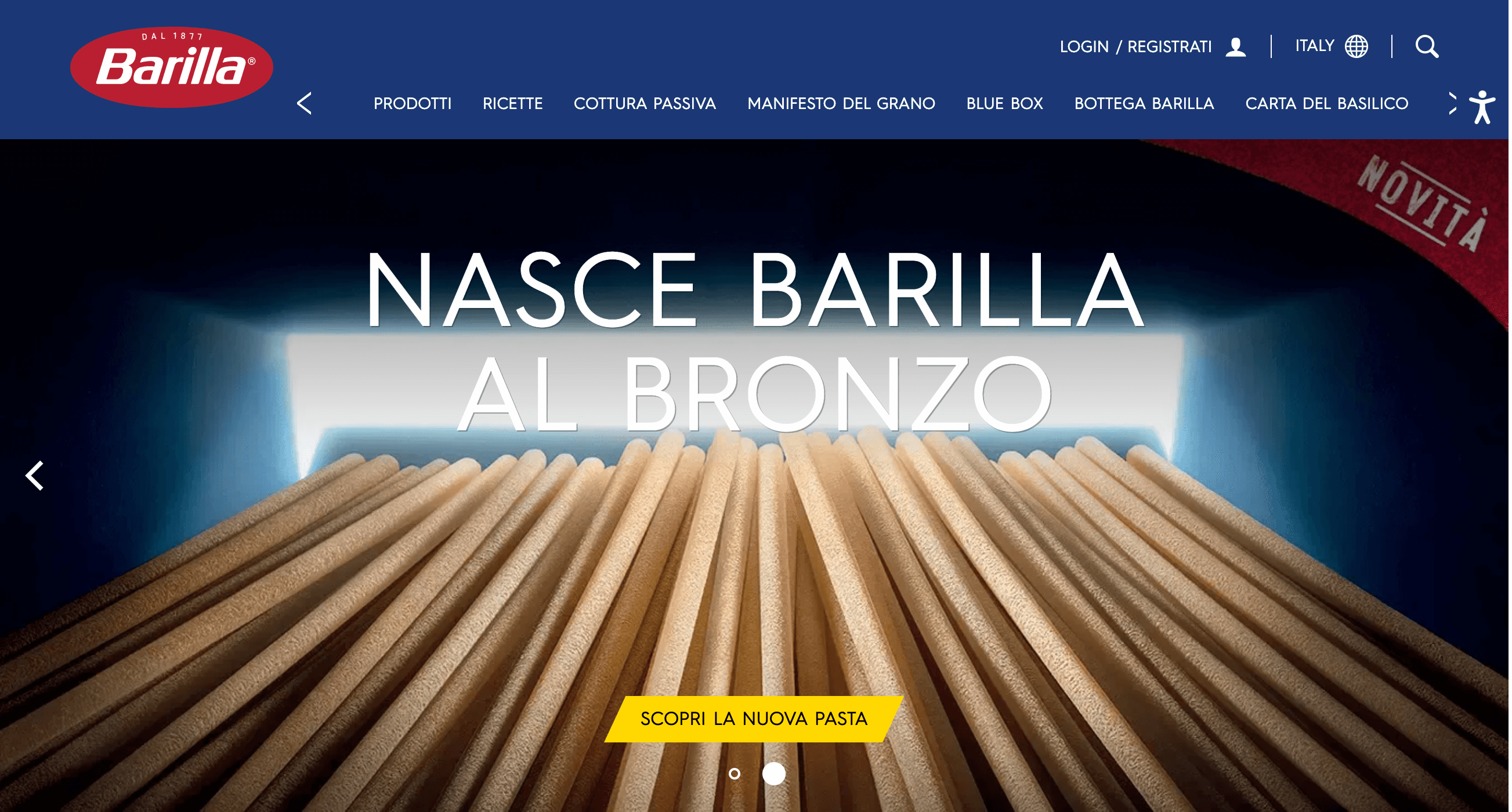 Numerose pagine di barilla.it sono state reindirizzate a URL generici e non ai corrispondenti