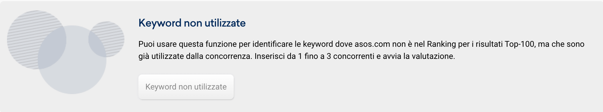 Sezione "Keyword non utilizzate" nel Toolbox SISTRIX