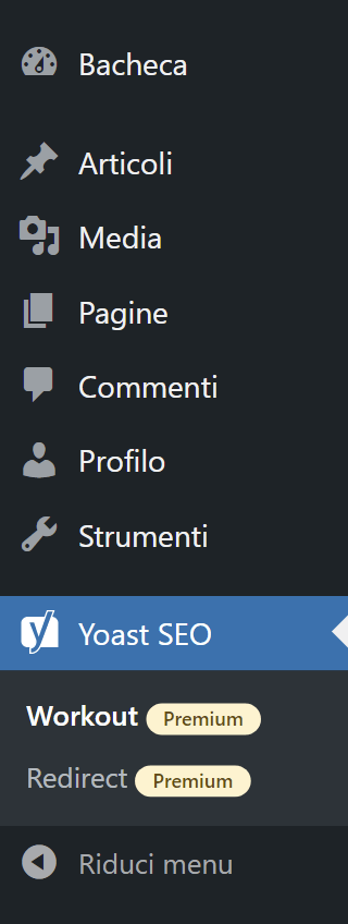 Menu di WordPress