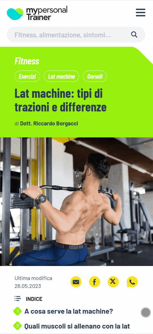 Esempi di siti di fitness