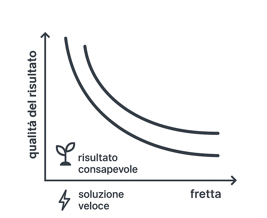 Correlazione tra fretta e qualità del risultato